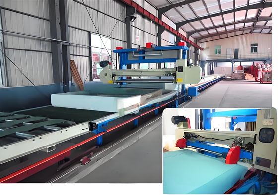1650 mm lemmenlengte 7,5 kW horizontale schuim snijmachine met Mitsubishi servomotoren PLC-besturing
